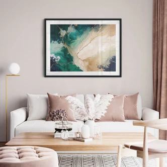 Poster Elegantie van de oceaan - Gouden stromen - Alpenglow Workshop 