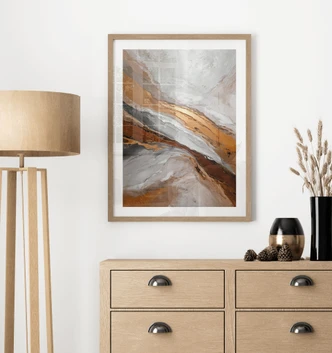 Poster Ciel et terre en couleurs fluides - Atelier Alpenglow 