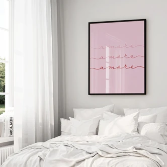 Poster Amore - Liefdesspreuk voor de woonkamer 