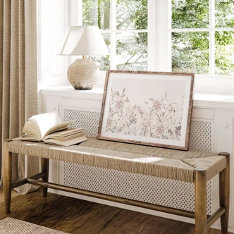 Poster Florale Wiese in Hellrosa - Bloomery Decor 