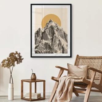 Poster sol bakom berg - Bodart 