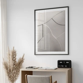 Poster Abstracte structuren in zacht beige - Böhmer 