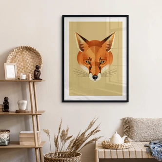 Póster con motivo animal - Zorro - Marrón 