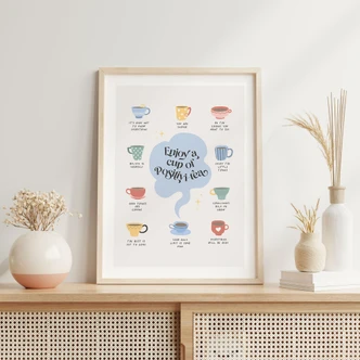 Póster Disfrute de una taza de Positivi-Tea - KsanaKalpa 