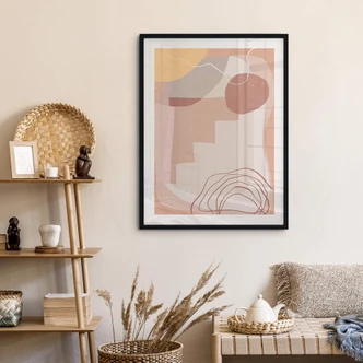 Poster Demir - Geometrie in Erdtönen 