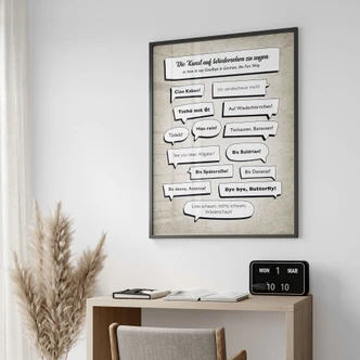 Spruch Poster Die lustigsten Abschiedsgrüße 