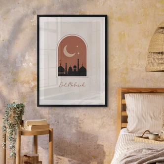 Poster Eid Moubarak la nuit 