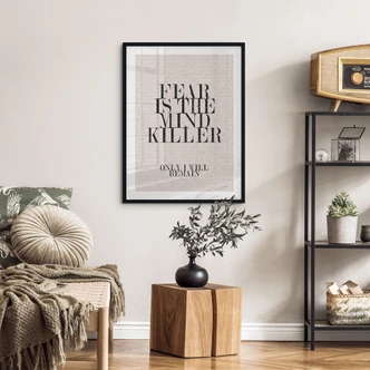Poster Filmzitat aus Dune - Fear is the mind killer 