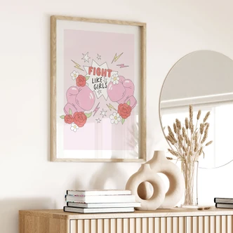 Poster Vecht als meisjes - Feministische kracht 