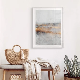 Poster Fredriksson - Goldige Spur im Nebel 