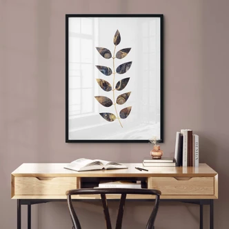 Poster Fredriksson - Marmorierte Blätter 