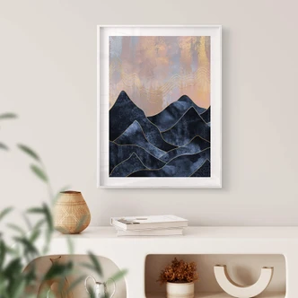 Poster Fredriksson - Marmorierter Gebirgszug 