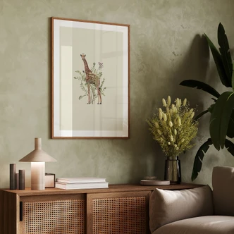 Poster Florale Giraffe - Frida Floral Studio 
