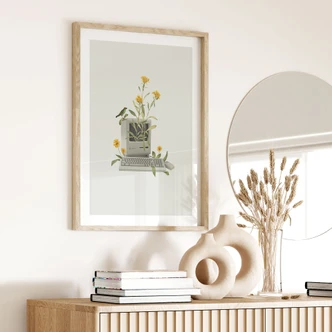 Poster Vintage Botanik-Computer - Frida Floral Studio 