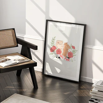 Poster Girl Power Bloemen Verklaring 