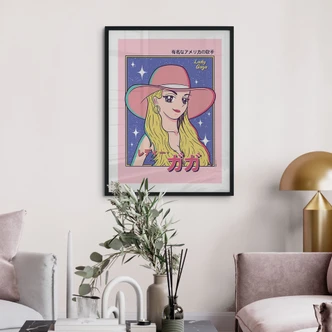 Poster Anime-Girl "Lady Gaga" - Gomes 
