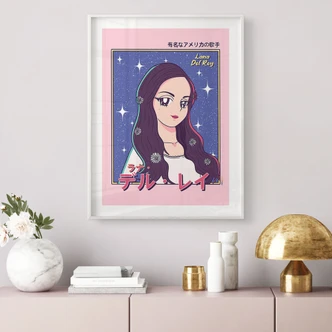 Poster Anime-Girl "Lana del Rey" - Gomes 