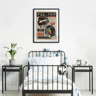 Poster med popkonsttryck inspirerad av Daft Punk - Gomes 