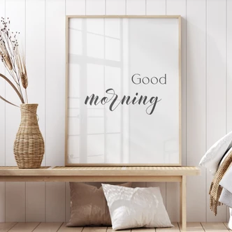 Poster Typografi God morgon 