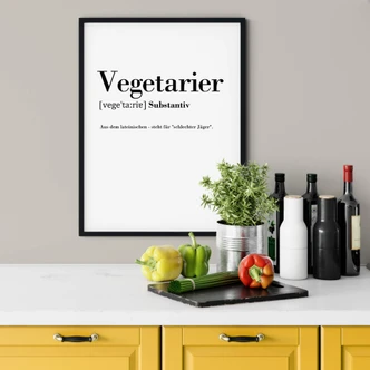 Poster Grammatik - Vegetarier 