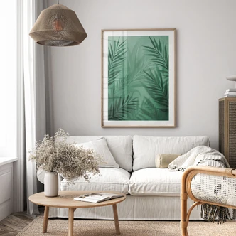 Poster Grüne Palmenblätter 
