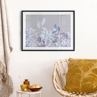 Poster Piante acquerello blu - Haase 