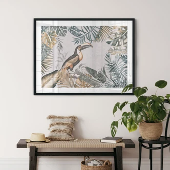 Poster Tropischer Wald mit Tukan - Haase 