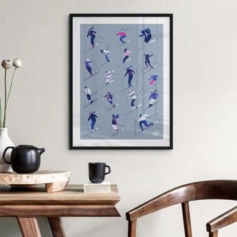 Poster Faire du ski en hiver - Harrison 