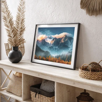 Poster Paysage automnal au sommet du Triglav dans les Alpes Juliennes 