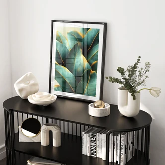 Póster Hojas de plátano exóticas - Jaszke 