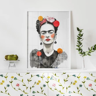 Poster Frida Kahlo pop-art portret - Jaszke 