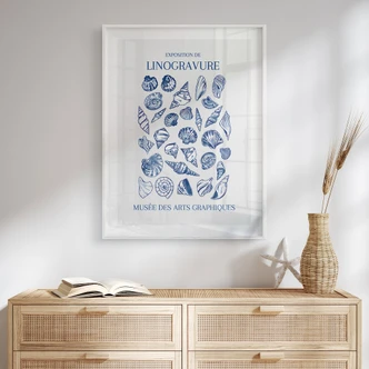 Poster Grafische Muschel-Collage - Jolly and Dash 