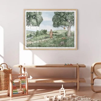 Barnposter Kikki Belle - Björnar och bin 