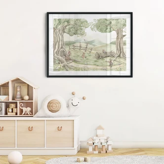 Poster Muizenfamilie in het bos - Kikki Belle 