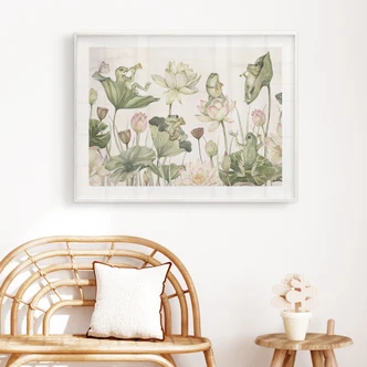 Póster rana orquesta sobre nenúfares - Kikki Belle 