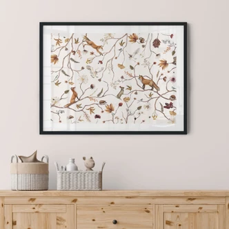 Póster de animales del bosque en otoño - Kikki Belle 