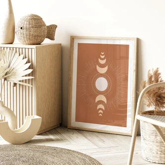 Poster Maancycli - Zon en maan in harmonie - KsanaKalpa Poster Maancycli - Zon en maan in harmonie - KsanaKalpa