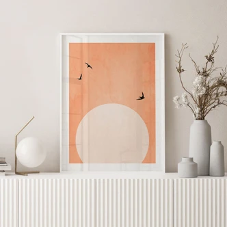 Plakat Abrikos solnedgang - Kubistika Plakat Abrikos solnedgang - Kubistika