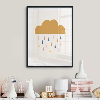 Poster Pioggia allegra in colori pastello - Lisboa 