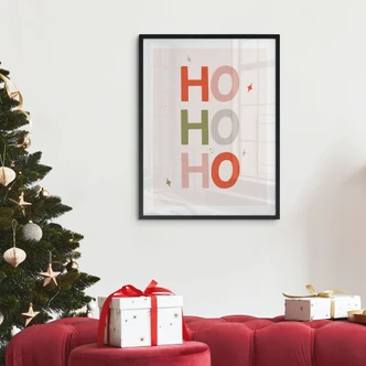 Poster Kerstmis Ho Ho Ho - Lissabon 