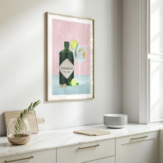 Poster Gin Tonic Cocktail - Lizde 