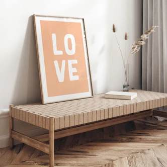 Poster Love Buchstaben Peach 