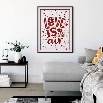 Poster Love is in the air rouge 