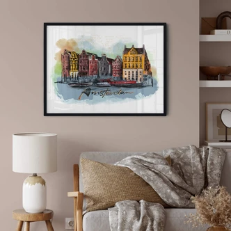 Póster Amsterdam - Love your City 