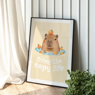 Spruch Poster Lustiges Capybara - Capy Life Spruch Spruch Poster Lustiges Capybara - Capy Life Spruch