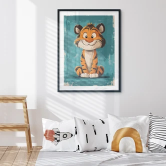 Poster per bambini - Cucciolo di tigre felice - Magnusson 
