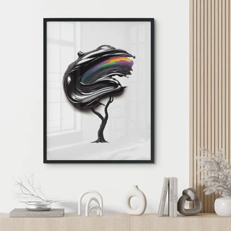 Poster boom met zwarte 3D kroon - Mielu 