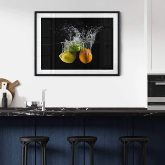 Poster Mogyorosi - Fruktiga stänk av citrusfrukter 