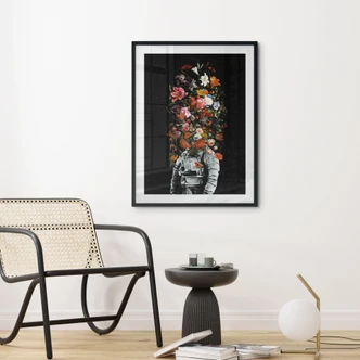 Poster Astronaut met bloemstuk - Nicebleed 