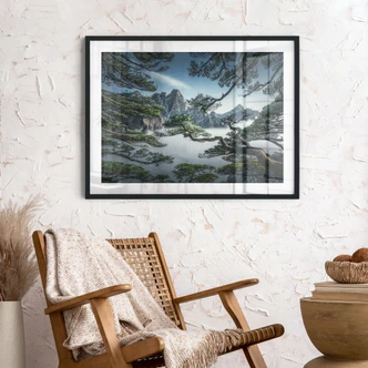Poster Kiefernwald im Huang Shan Gebirge - NingYun Ye 